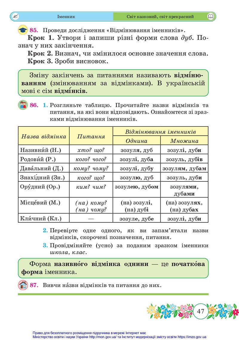 Сторінка 47 - Підручник Українська мова та читання 4 клас Сапун 2021 - Частина 1 - скачати