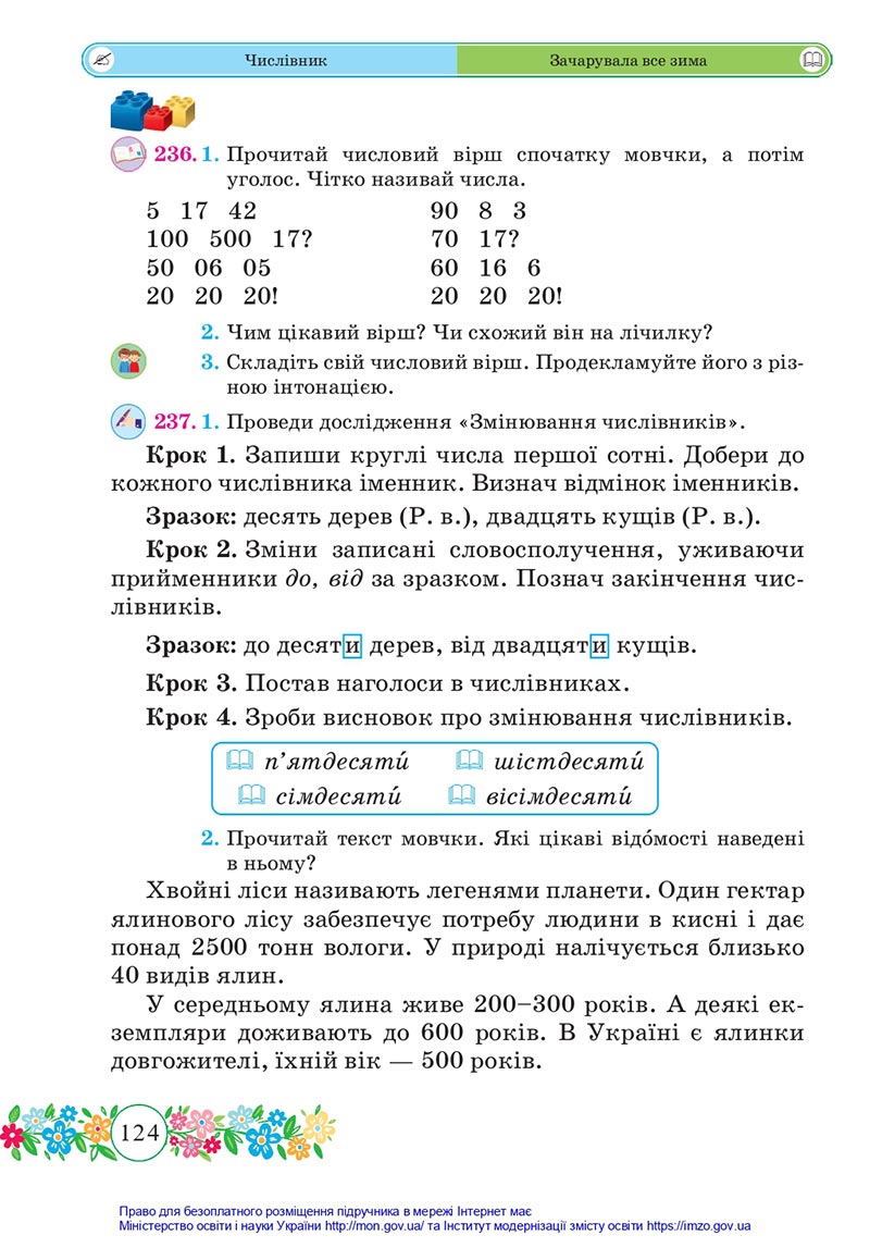 Сторінка 124 - Підручник Українська мова та читання 4 клас Сапун 2021 - Частина 1 - скачати