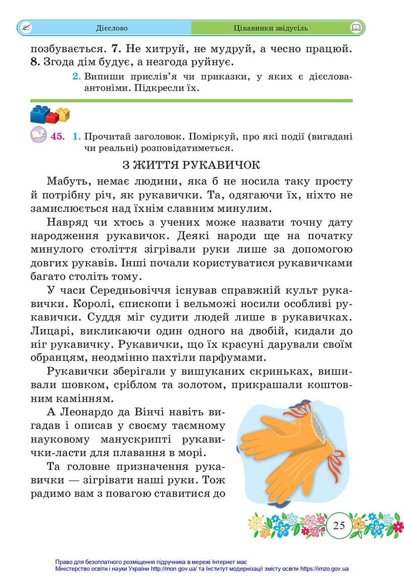 Сторінка 25 - Підручник Українська мова та читання 4 клас Сапун 2021 - Частина 2 - скачати