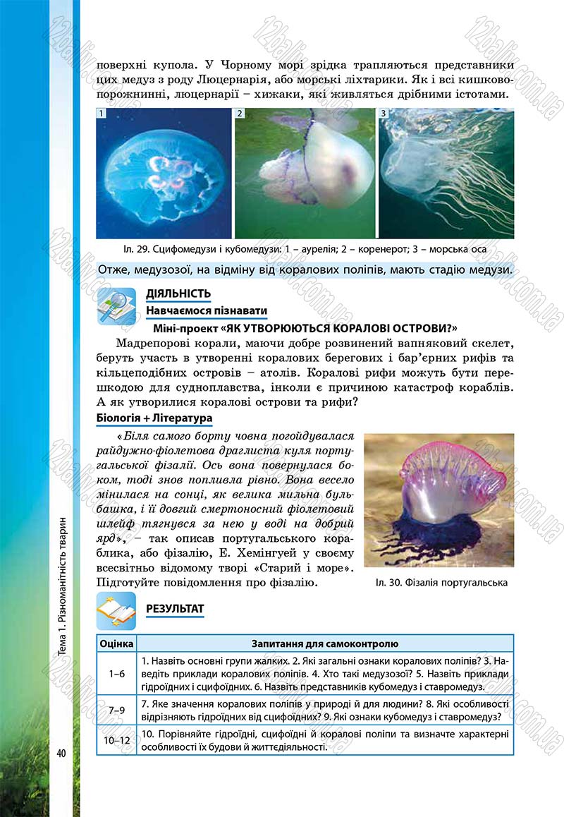 Сторінка 40 - Підручник Біологія 7 клас В.І. Соболь 2015