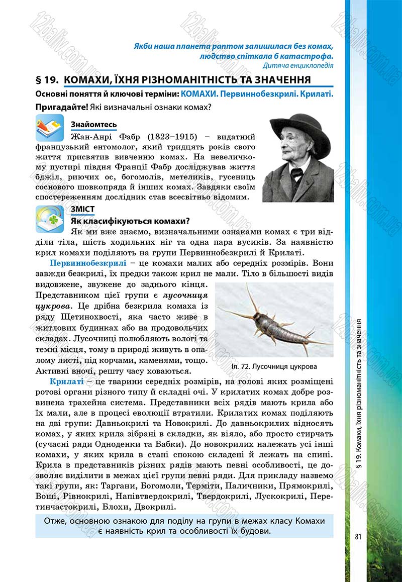 Сторінка 81 - Підручник Біологія 7 клас В.І. Соболь 2015