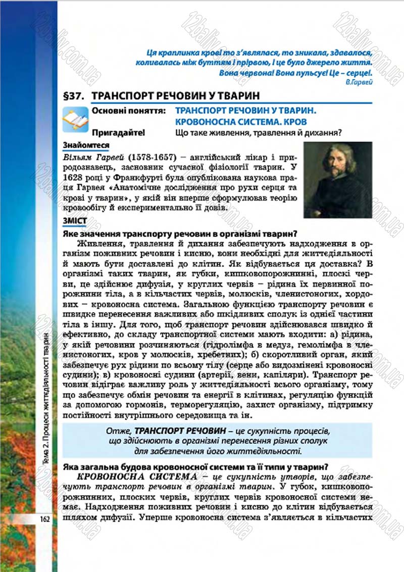 Сторінка 162 - Підручник Біологія 7 клас В.І. Соболь 2015