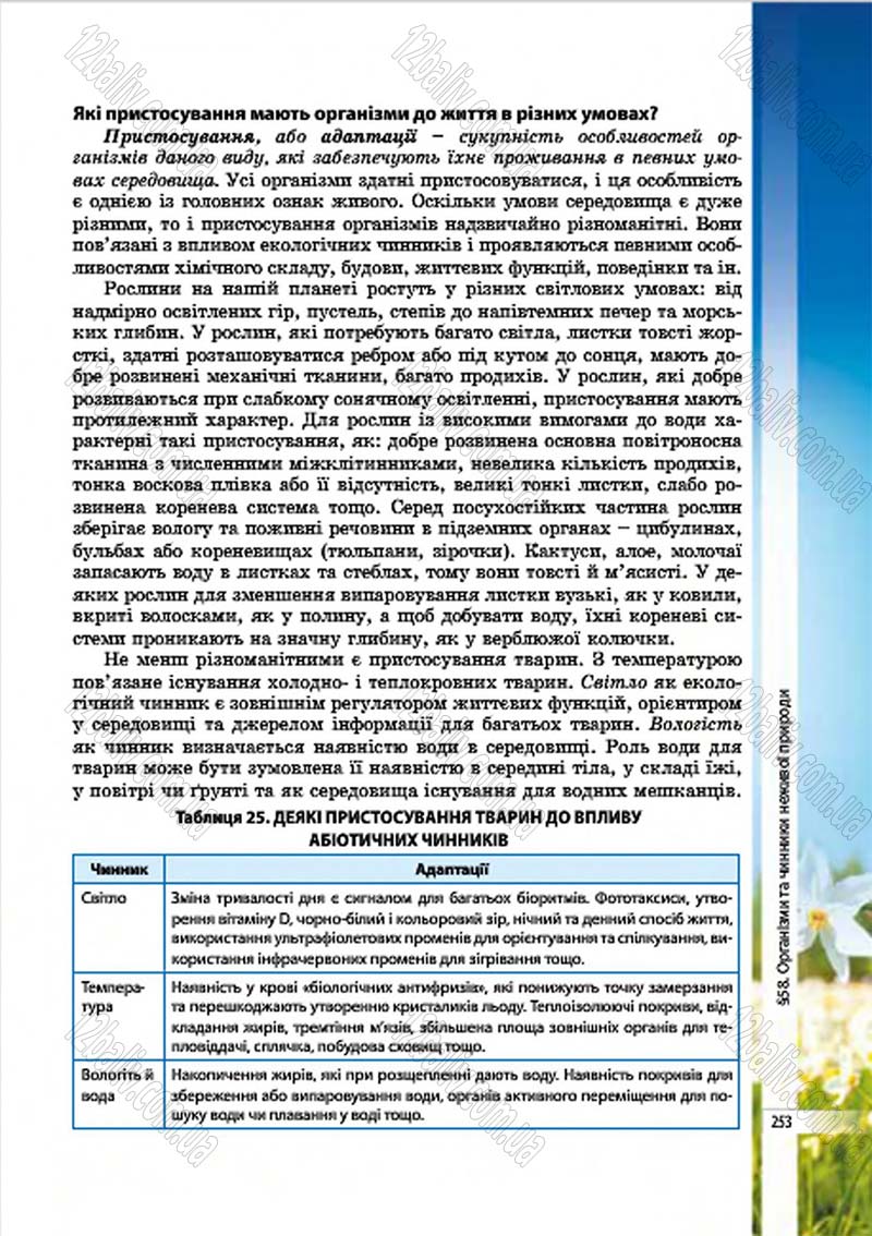 Сторінка 253 - Підручник Біологія 7 клас В.І. Соболь 2015