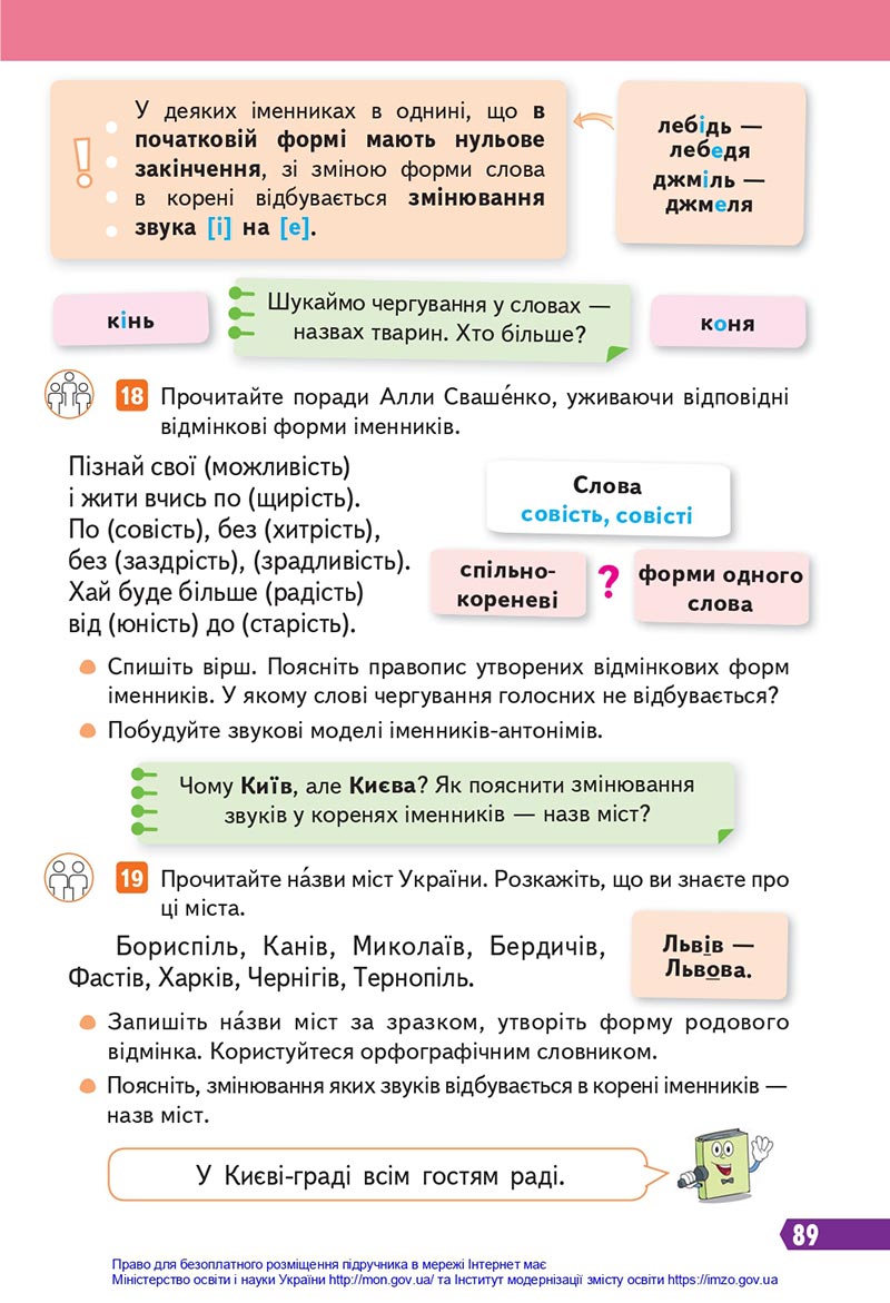 Сторінка 89 - Підручник Українська мова 4 клас Вашуленко 2021 - Частина 1 - скачати
