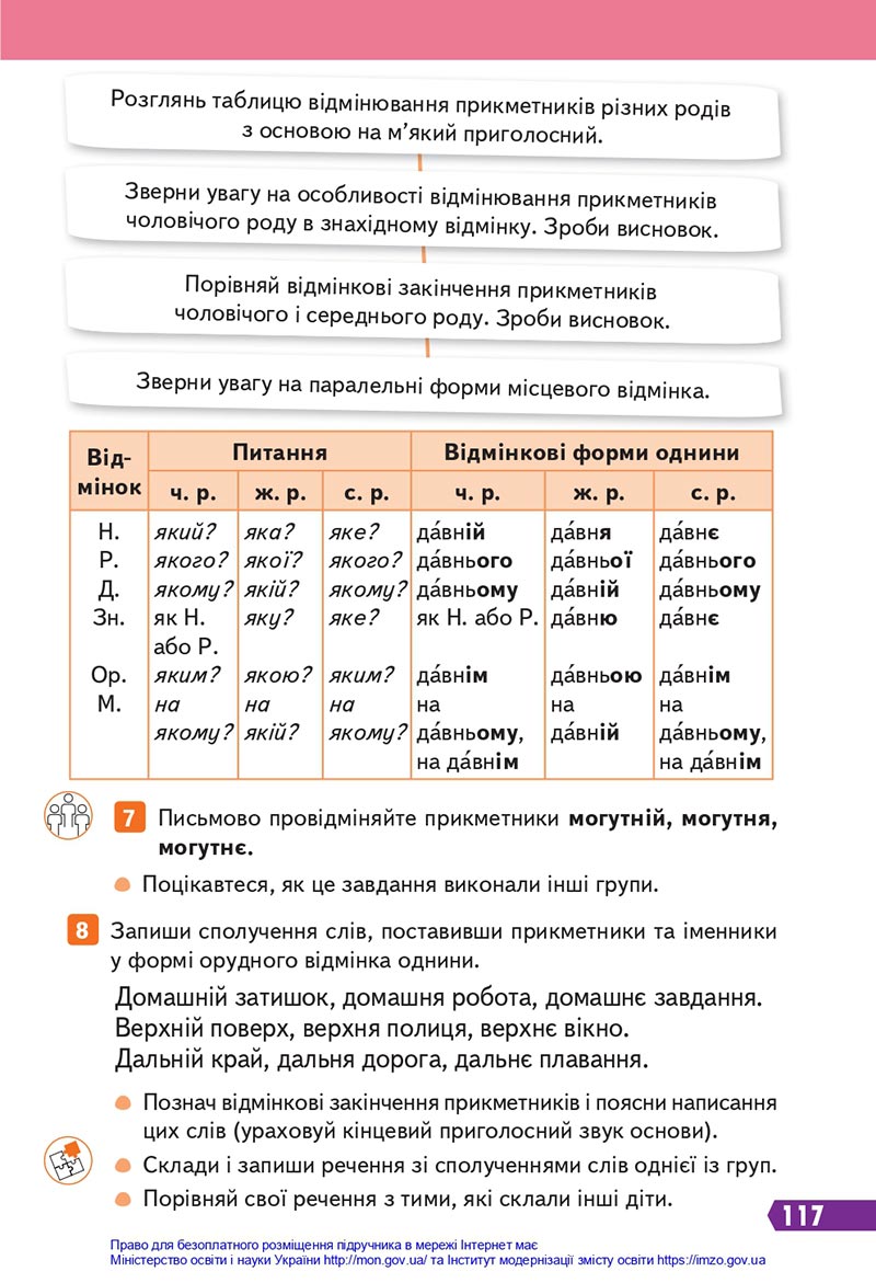 Сторінка 117 - Підручник Українська мова 4 клас Вашуленко 2021 - Частина 1 - скачати
