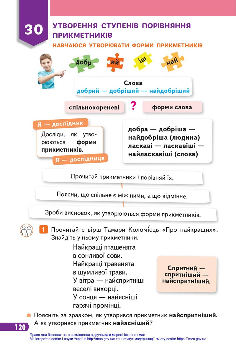 Сторінка 120 - Підручник Українська мова 4 клас Вашуленко 2021 - Частина 1 - скачати