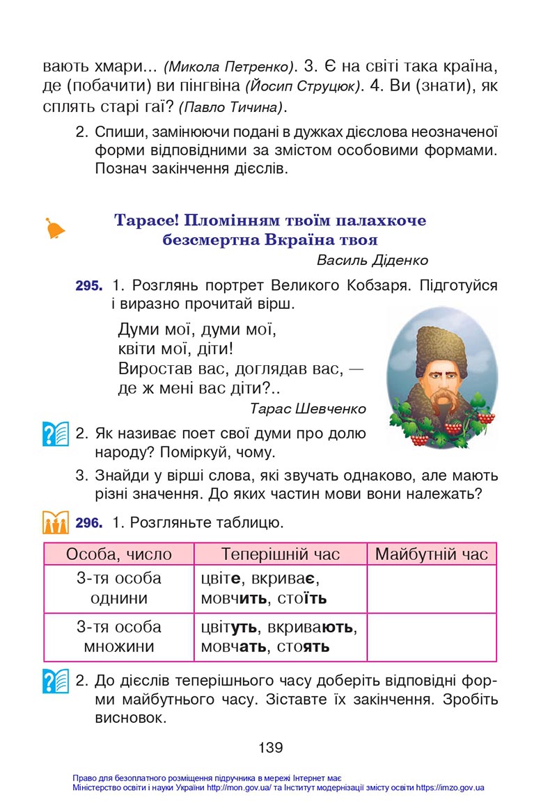 Сторінка 139 - Підручник Українська мова 4 клас Варзацька 2021 - Частина 1 - скачати