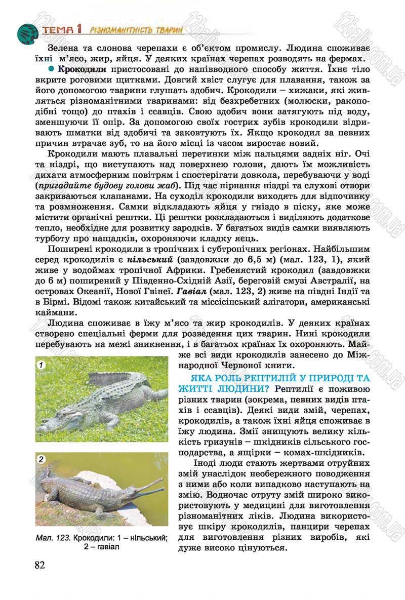Сторінка 82 - Підручник Біологія 7 клас Остапченко 2015 - скачати онлайн