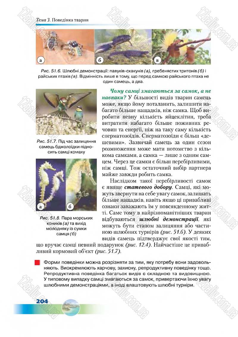 Сторінка 204 - Підручник Біологія 7 клас Д. А. Шабанов,  М. О. Кравченко 2015
