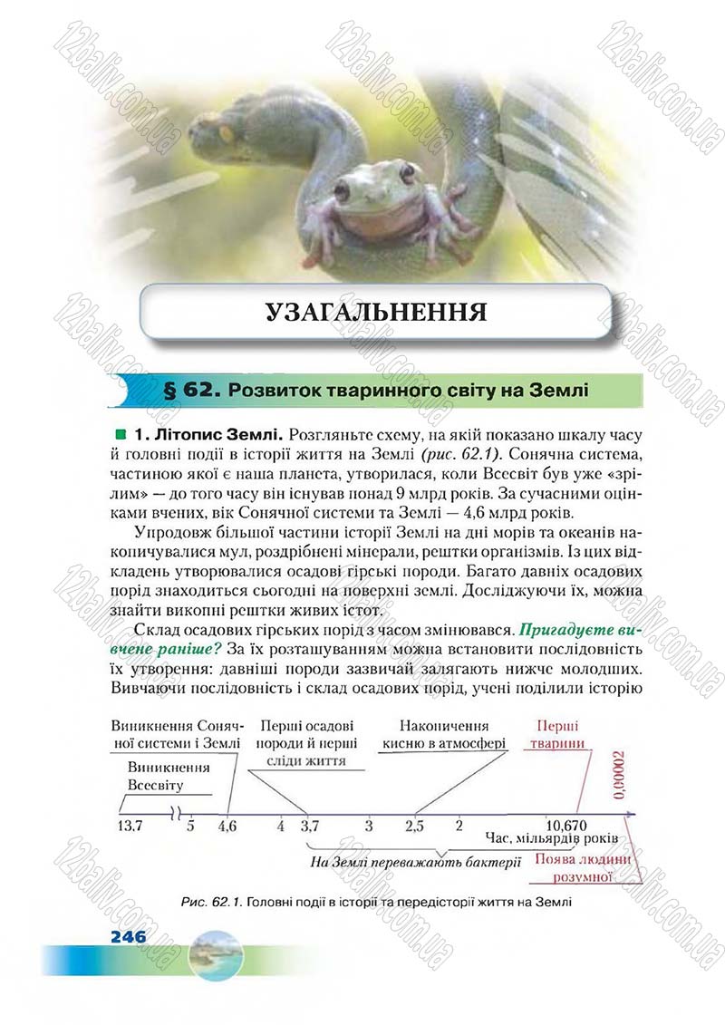Сторінка 246 - Підручник Біологія 7 клас Д. А. Шабанов,  М. О. Кравченко 2015