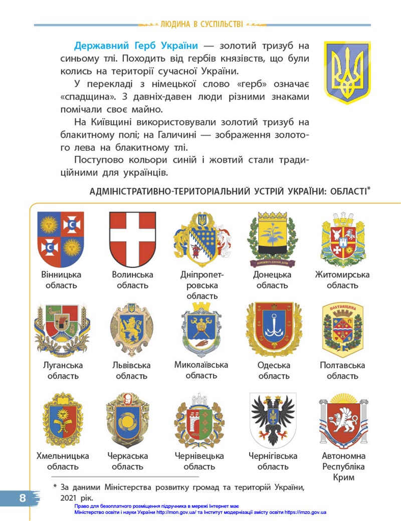 Сторінка 8 - Підручник Я досліджую світ 4 клас Бібік 2021 - Частина 1 - скачати, дивитись онлайн