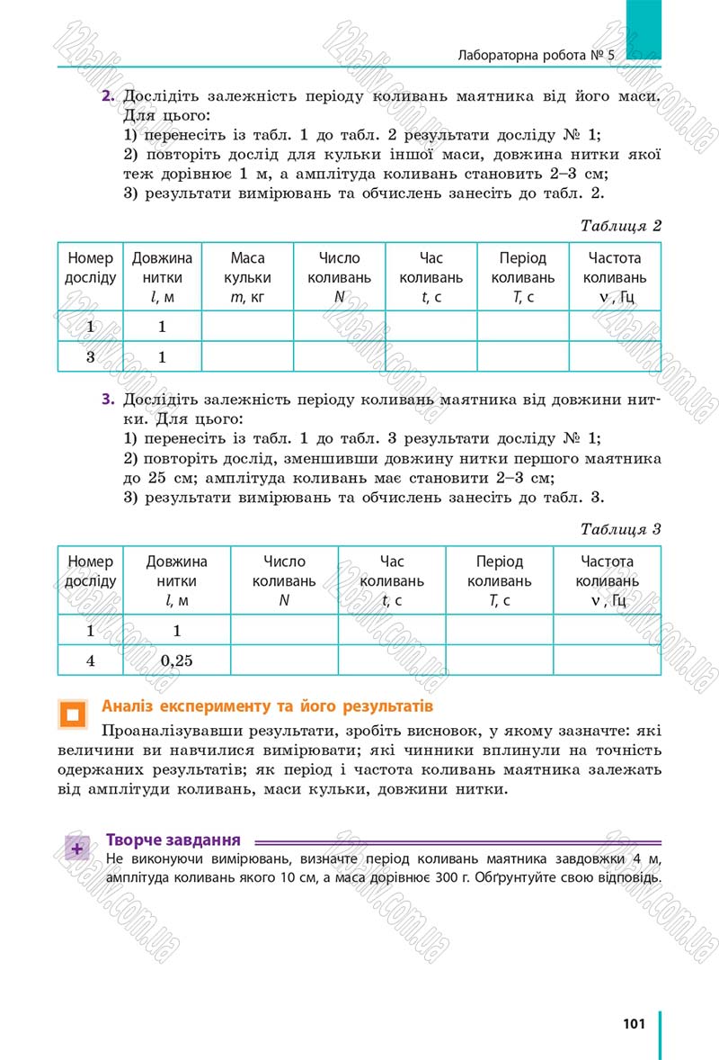 Сторінка 101 - Підручник Фізика 7 клас Бар'яхтяр 2015