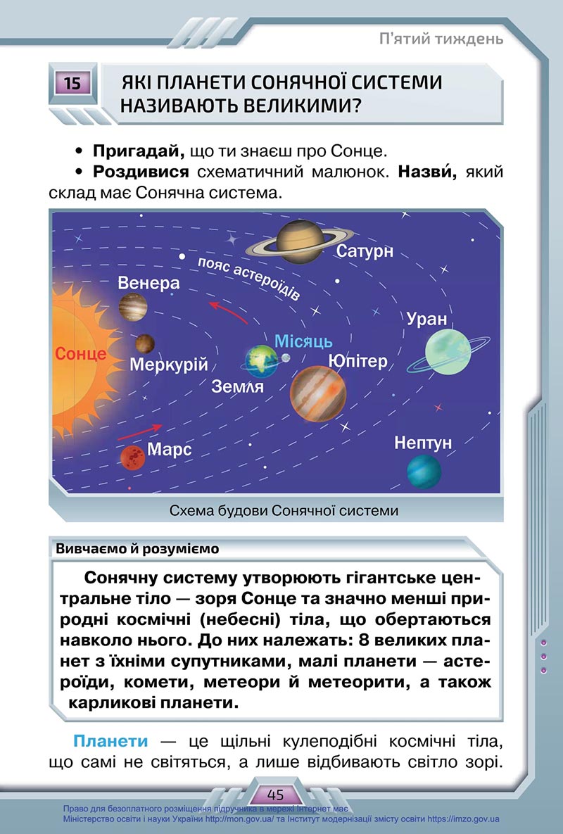 Сторінка 45 - Підручник Я досліджую світ 4 клас Грущинська 2021 - Частина 1 - скачати, дивитись онлайн
