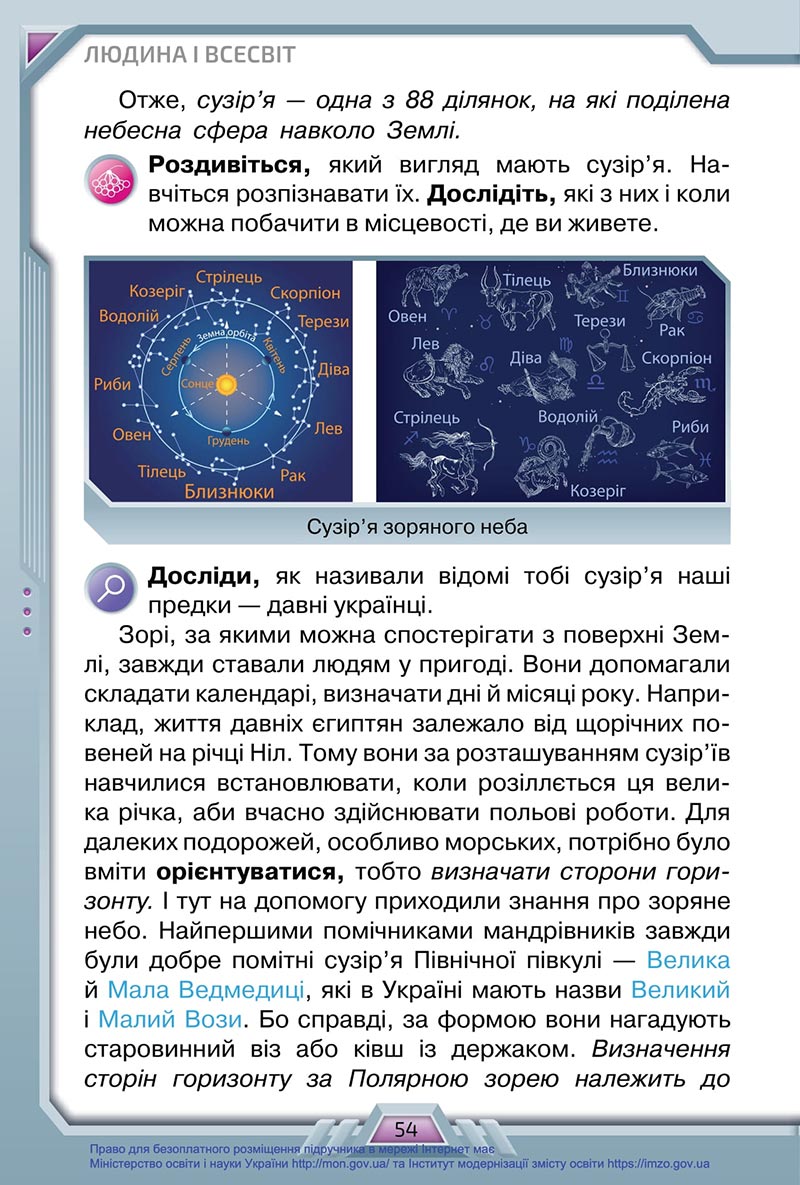 Сторінка 54 - Підручник Я досліджую світ 4 клас Грущинська 2021 - Частина 1 - скачати, дивитись онлайн