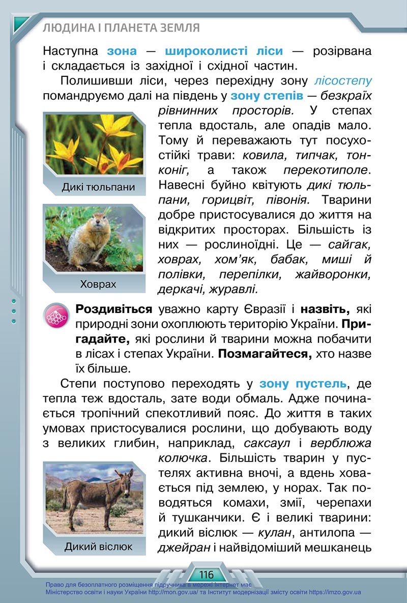Сторінка 116 - Підручник Я досліджую світ 4 клас Грущинська 2021 - Частина 1 - скачати, дивитись онлайн