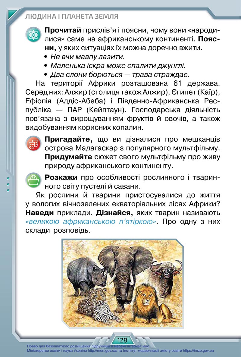 Сторінка 128 - Підручник Я досліджую світ 4 клас Грущинська 2021 - Частина 1 - скачати, дивитись онлайн