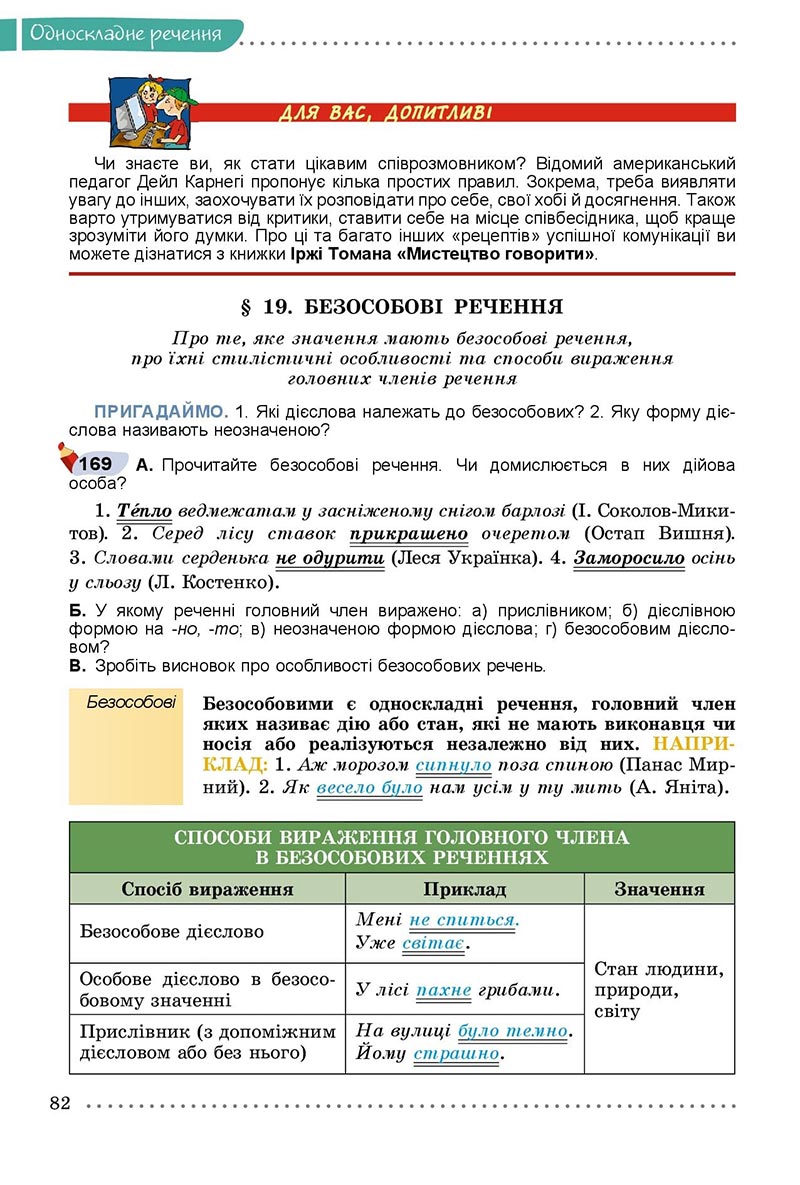 Сторінка 82 - Підручник Українська мова 8 клас Заболотний 2021 - скачати онлайн