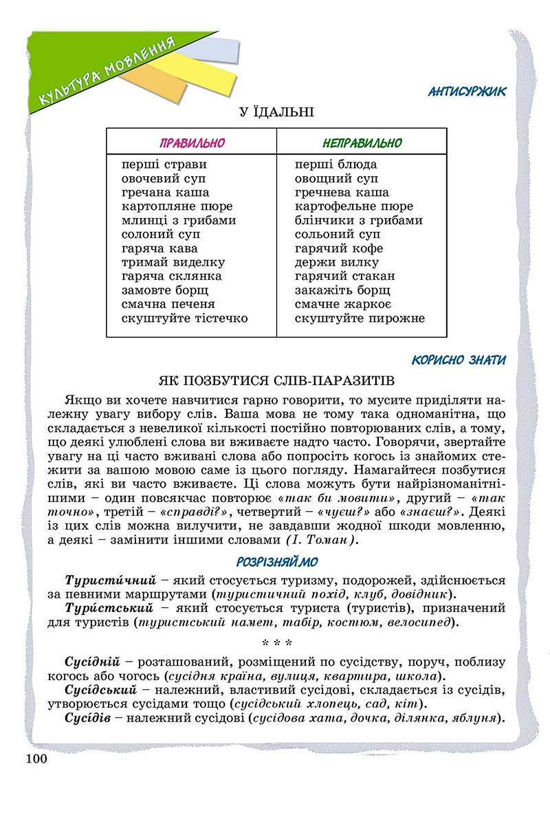 Сторінка 100 - Підручник Українська мова 8 клас Заболотний 2021 - скачати онлайн