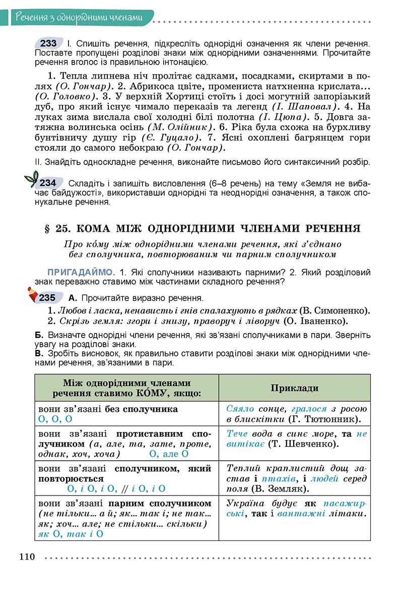 Сторінка 110 - Підручник Українська мова 8 клас Заболотний 2021 - скачати онлайн