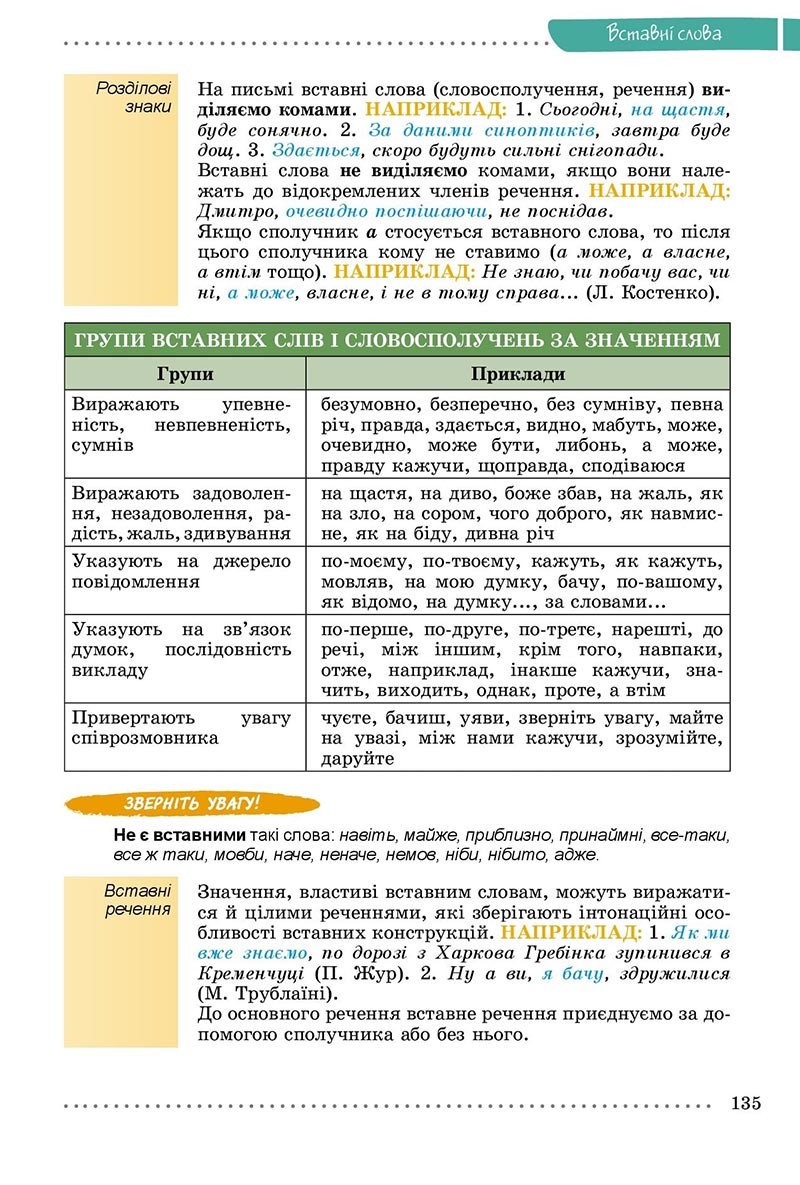 Сторінка 135 - Підручник Українська мова 8 клас Заболотний 2021 - скачати онлайн