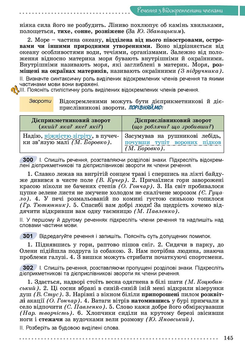 Сторінка 145 - Підручник Українська мова 8 клас Заболотний 2021 - скачати онлайн
