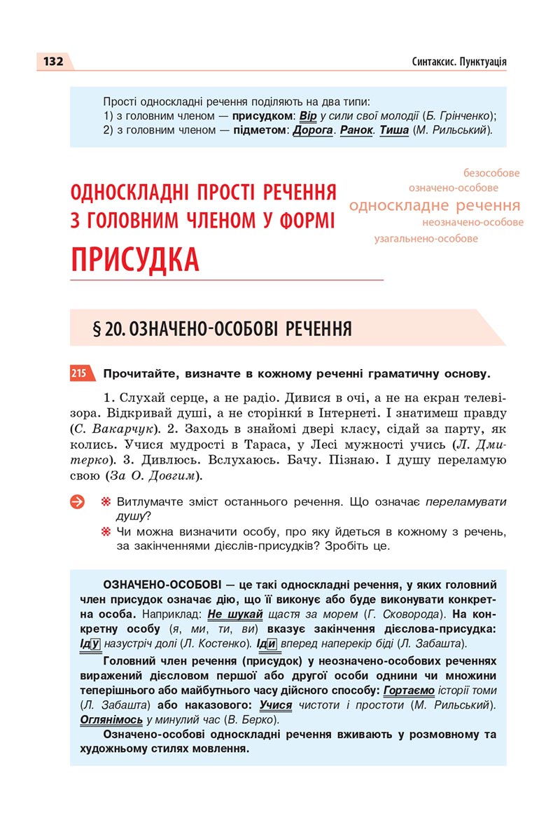Сторінка 132 - Підручник Українська мова 8 клас Глазова 2021 - скачати онлайн