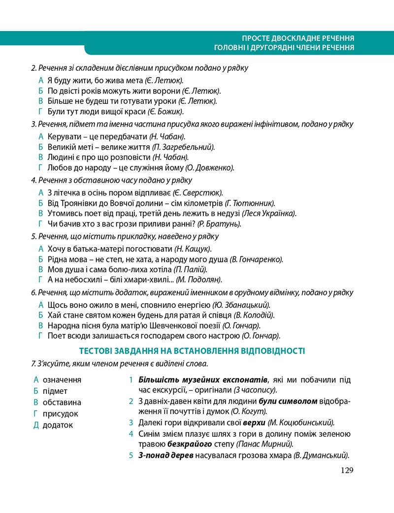 Сторінка 129 - Підручник Українська мова 8 клас С.О. Караман, О.М. Горошкіна, О.В. Караман, Л.О. Попова 2021 - скачати онлайн