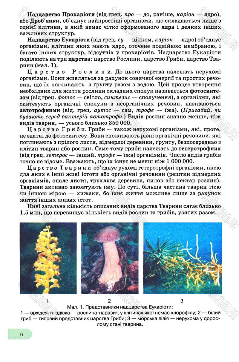 Сторінка 6 - Підручник Біологія 8 клас С.В. Межжерін, Я.О. Межжеріна 2008