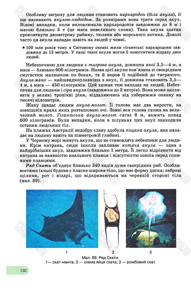 Сторінка 130 - Підручник Біологія 8 клас С.В. Межжерін, Я.О. Межжеріна 2008