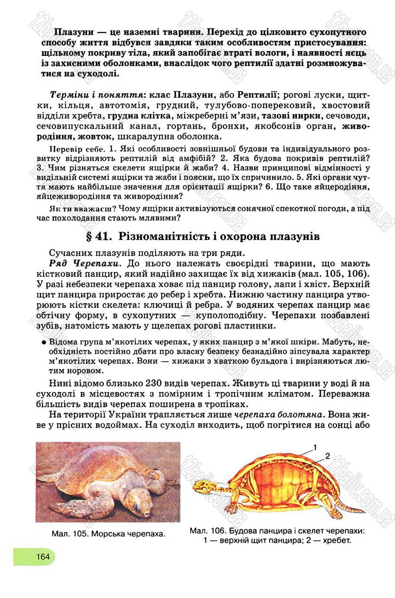 Сторінка 164 - Підручник Біологія 8 клас С.В. Межжерін, Я.О. Межжеріна 2008