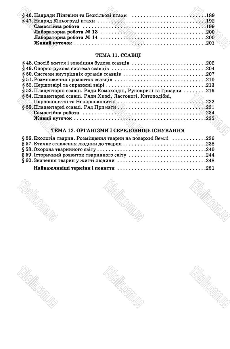 Сторінка 256 - Підручник Біологія 8 клас С.В. Межжерін, Я.О. Межжеріна 2008