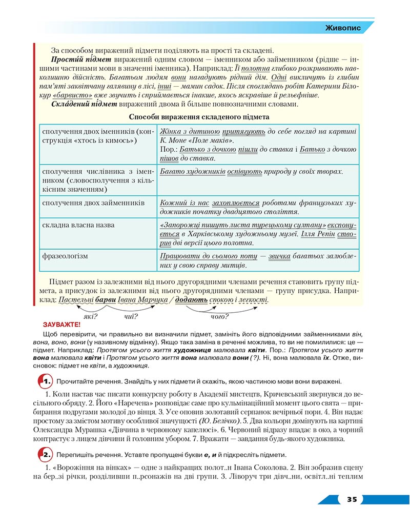 Сторінка 35 - Підручник Українська мова 8 клас Авраменко 2021 - скачати онлайн