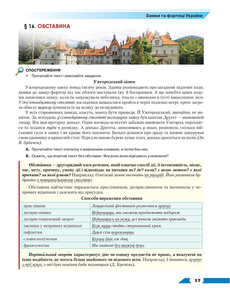 Сторінка 57 - Підручник Українська мова 8 клас Авраменко 2021 - скачати онлайн