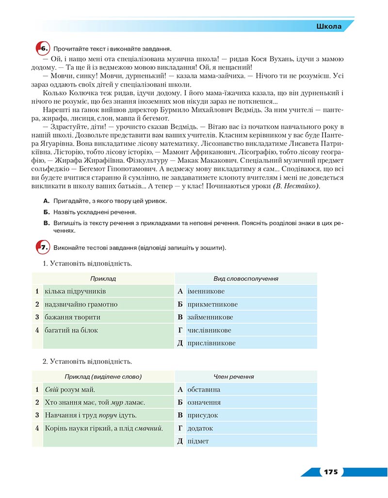 Сторінка 175 - Підручник Українська мова 8 клас Авраменко 2021 - скачати онлайн