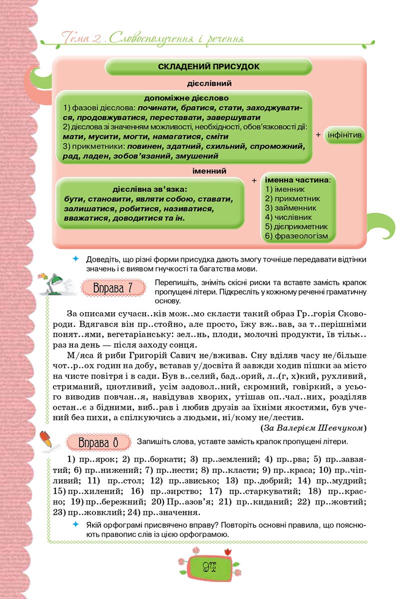 Сторінка 94 - Підручник Українська мова 8 клас О. М. Данилевська 2021 - скачати онлайн