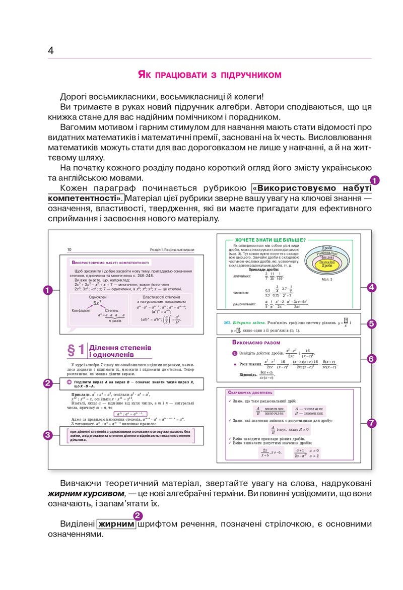 Сторінка 4 - Підручник Алгебра 8 клас Г.П. Бевз, В.Г. Бевз 2021 - СКАЧАТИ ОНЛАЙН