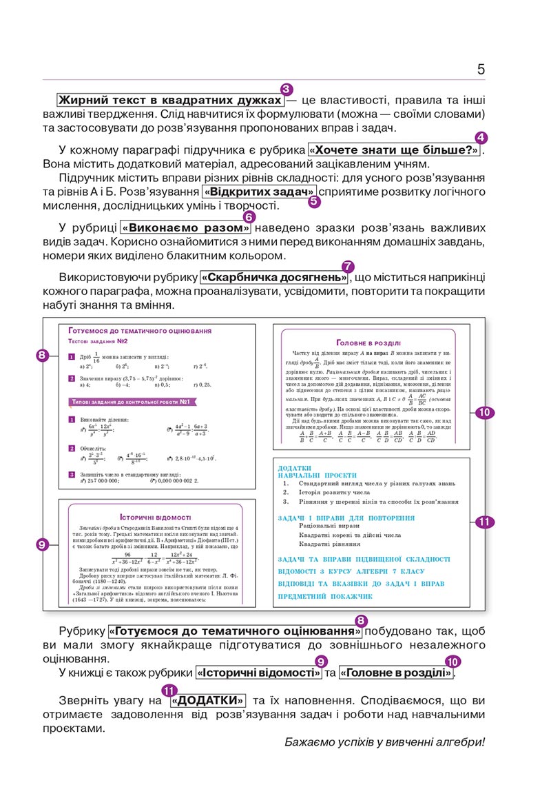 Сторінка 5 - Підручник Алгебра 8 клас Г.П. Бевз, В.Г. Бевз 2021 - СКАЧАТИ ОНЛАЙН