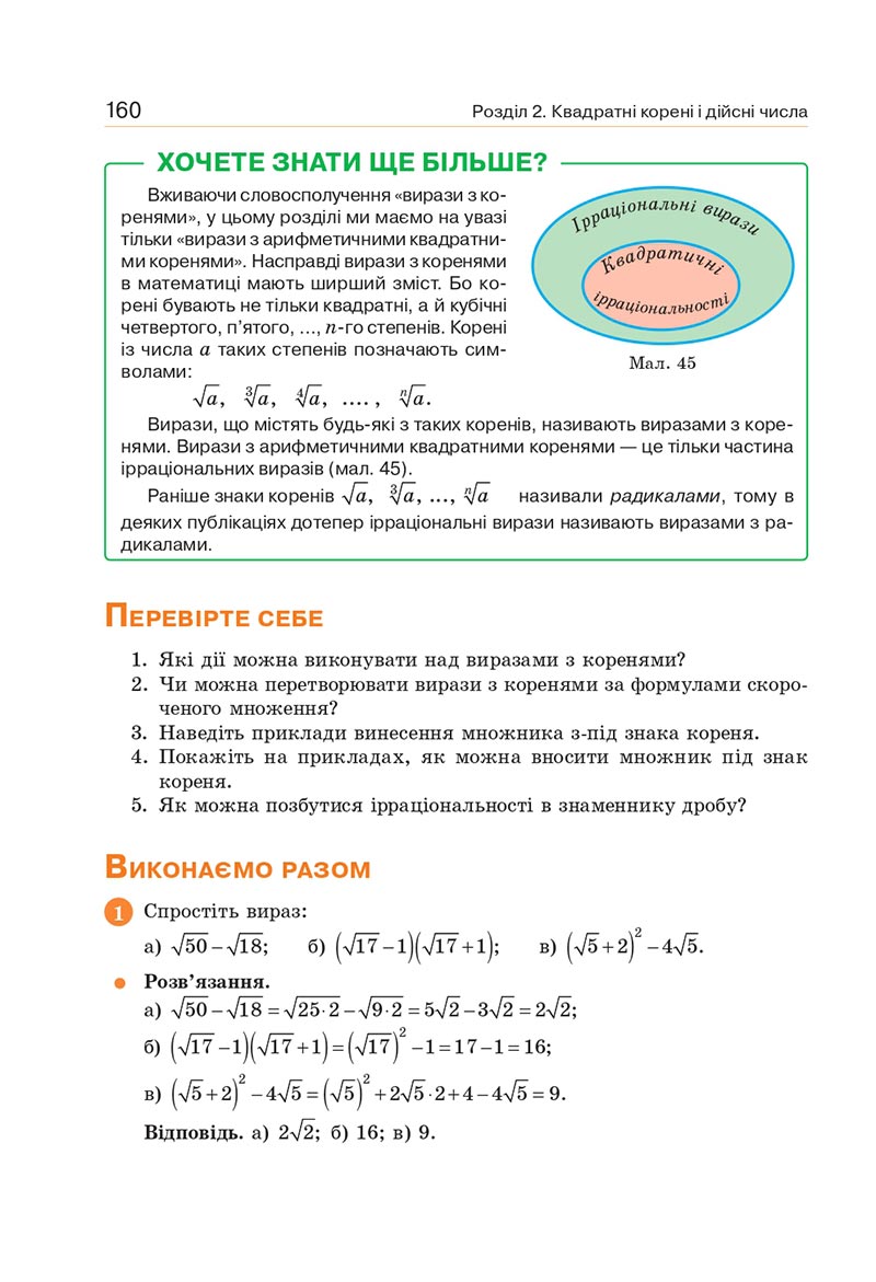 Сторінка 160 - Підручник Алгебра 8 клас Г.П. Бевз, В.Г. Бевз 2021 - СКАЧАТИ ОНЛАЙН