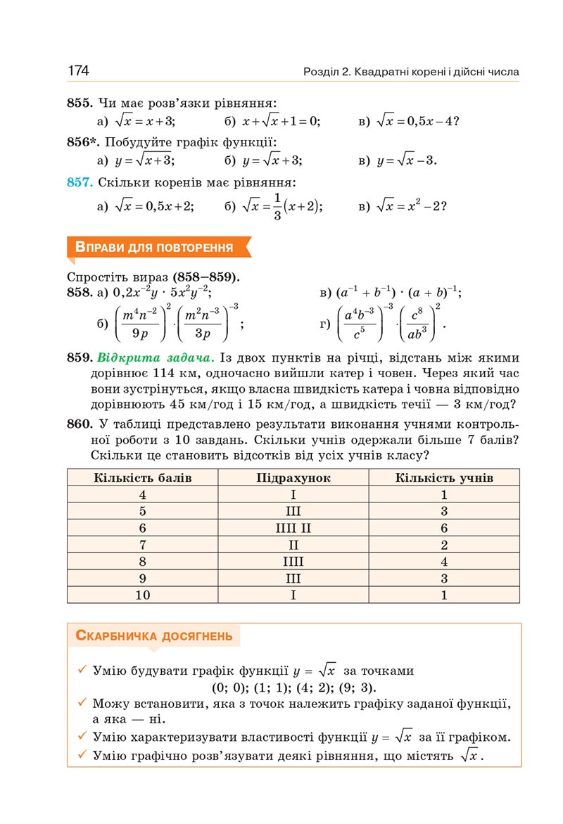Сторінка 174 - Підручник Алгебра 8 клас Г.П. Бевз, В.Г. Бевз 2021 - СКАЧАТИ ОНЛАЙН