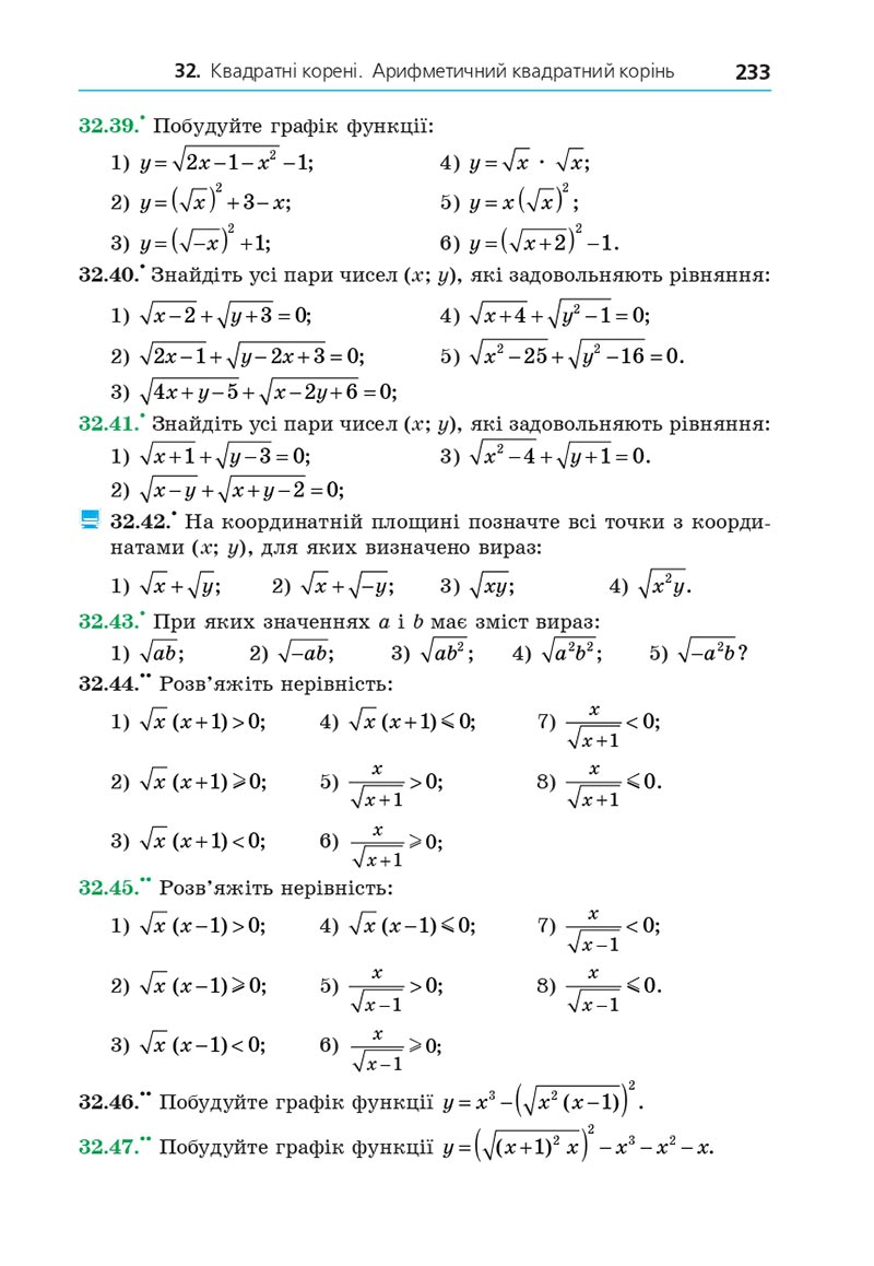 Сторінка 233 - Підручник Алгебра 8 клас Мерзляк 2021 - Поглиблений рівень вивчення