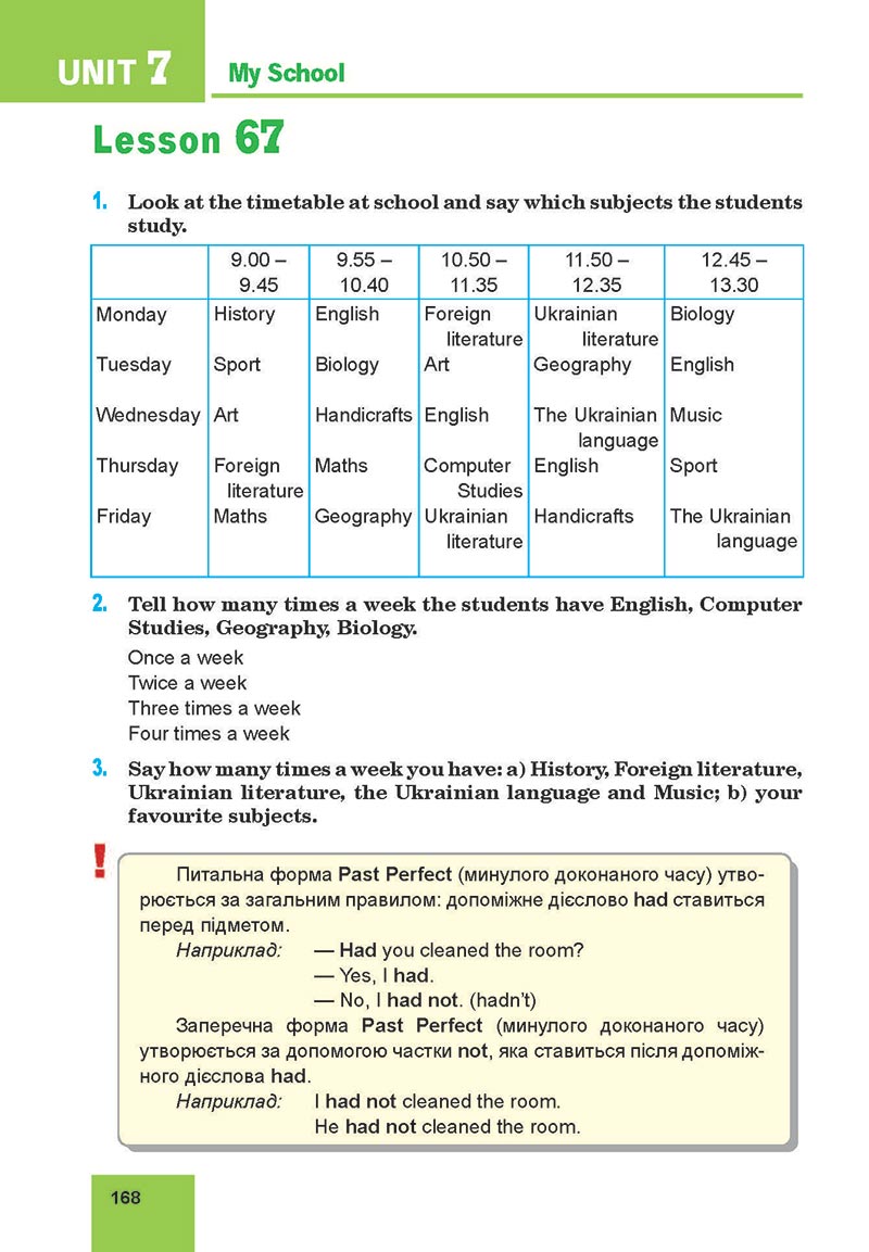 Сторінка 168 - Підручник Англійська мова 8 клас Кучма 2021 - 4-й рік навчання