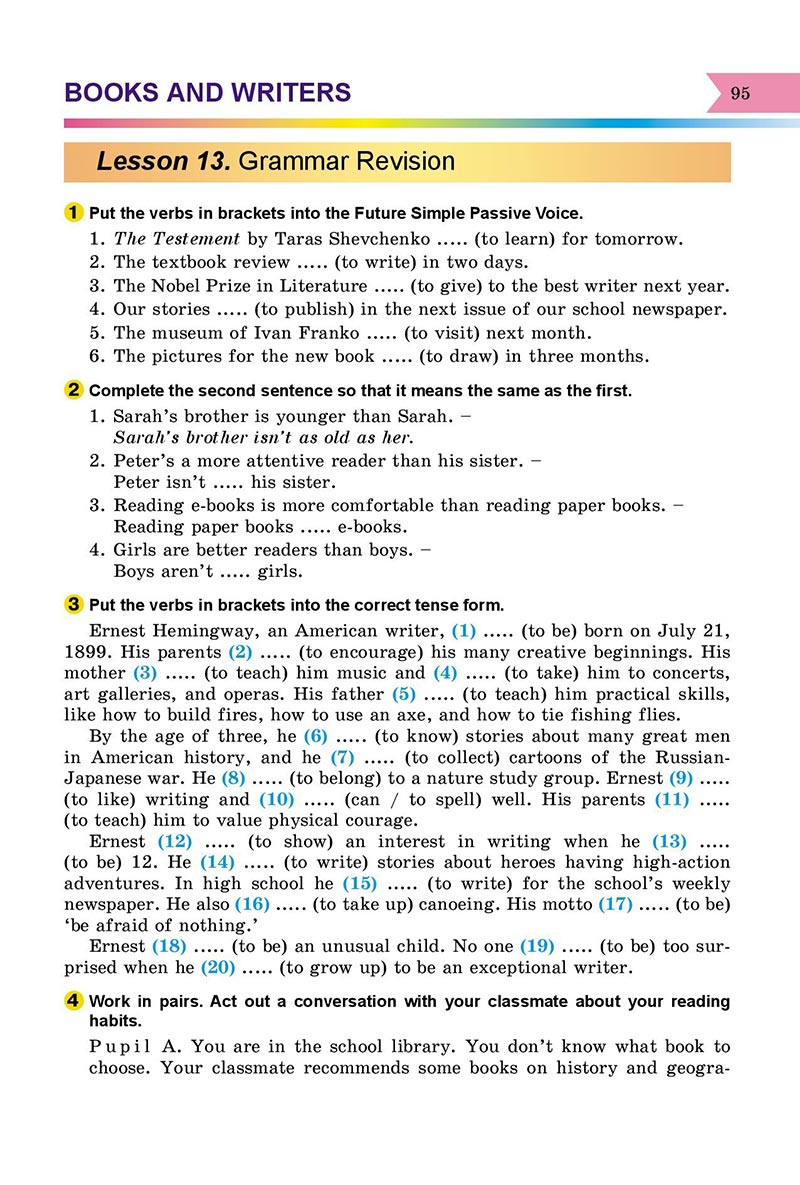 Сторінка 95 - Підручник Англійська мова 8 клас А.М. Несвіт 2021 - скачати онлайн