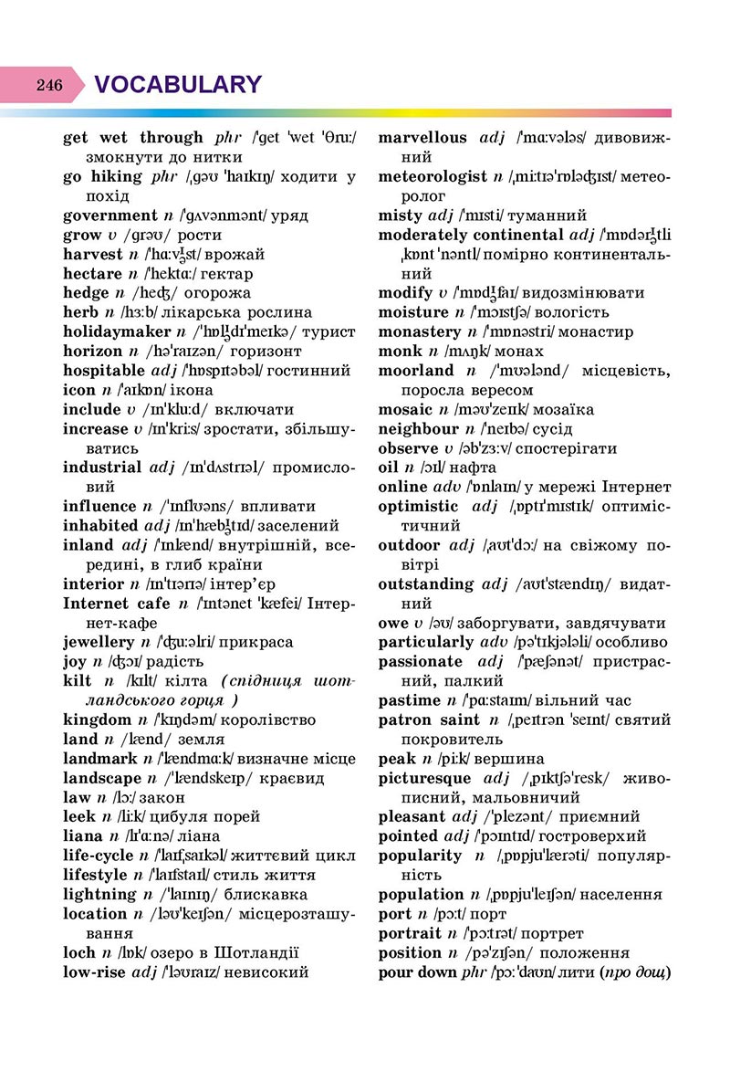 Сторінка 246 - Підручник Англійська мова 8 клас А.М. Несвіт 2021 - скачати онлайн