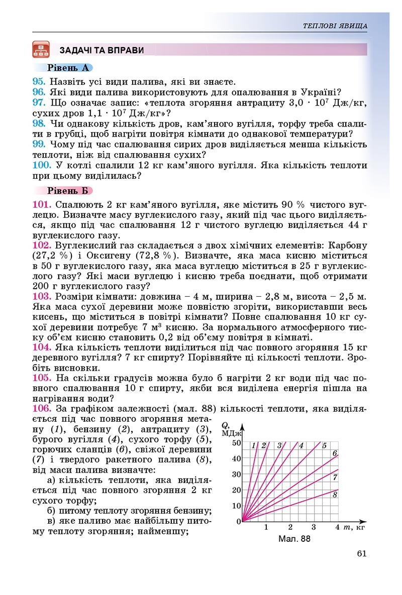Сторінка 61 - Підручник Фізика 8 клас В.Д. Сиротюк 2021 - скачати онлайн