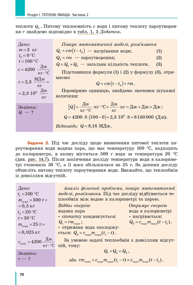 Сторінка 70 - Підручник Фізика 8 клас Бар’яхтар 2021 - скачати онлайн