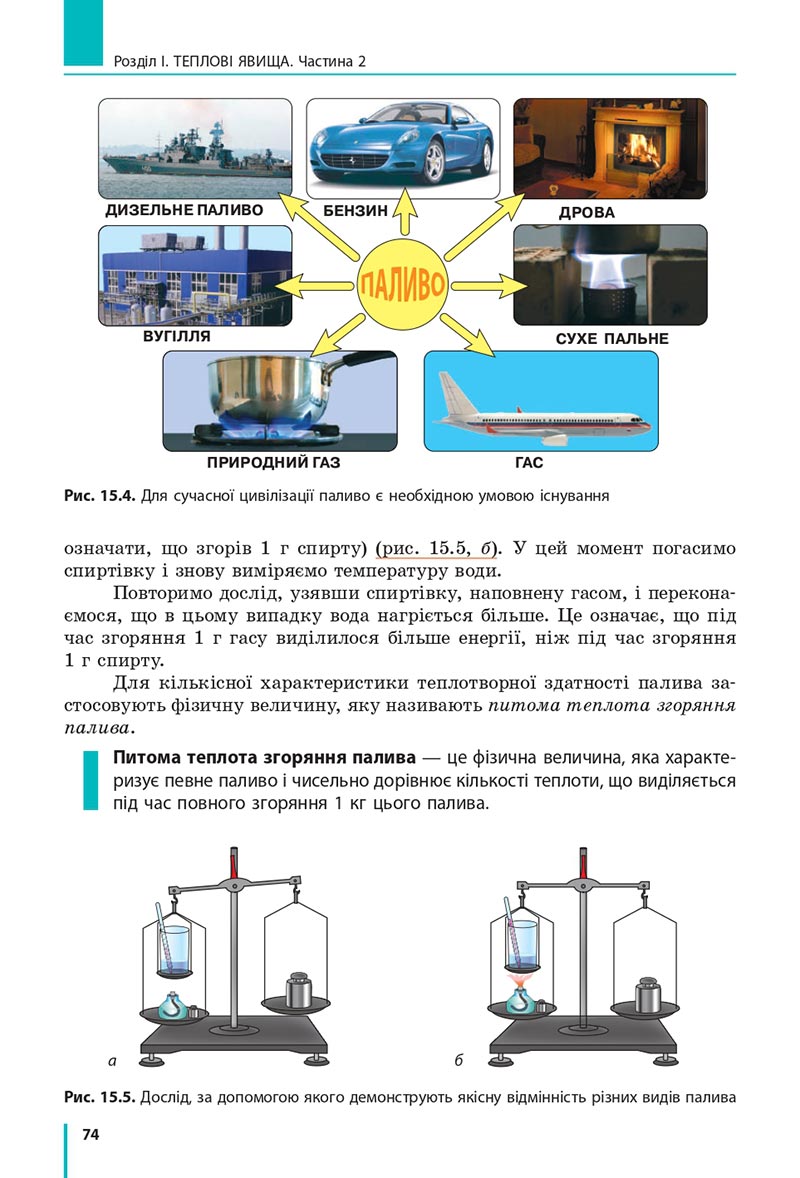 Сторінка 74 - Підручник Фізика 8 клас Бар’яхтар 2021 - скачати онлайн