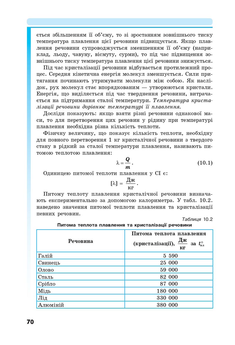 Сторінка 70 - Підручник Фізика 8 клас Головко 2021 - скачати онлайн