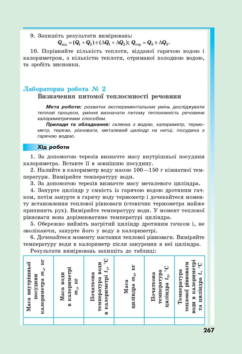 Сторінка 267 - Підручник Фізика 8 клас Головко 2021 - скачати онлайн