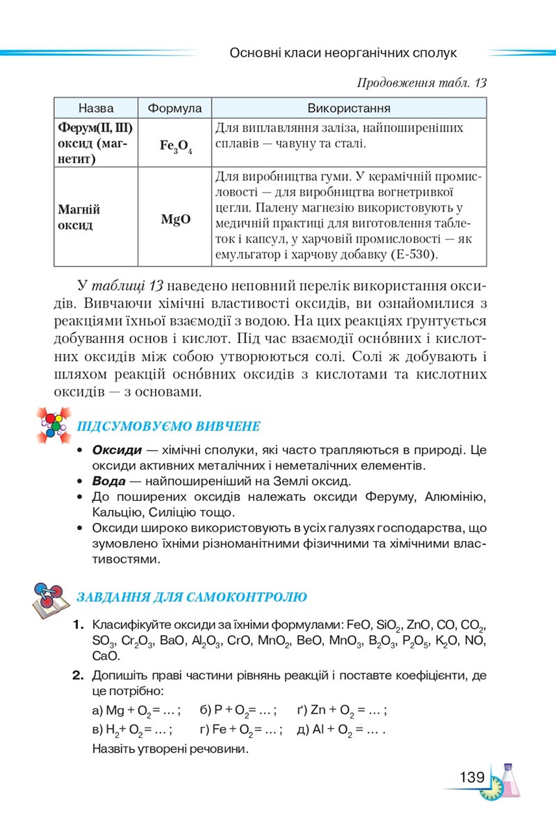 Сторінка 139 - Підручник Хімія 8 клас М.М. Савчин 2021 - скачати онлайн