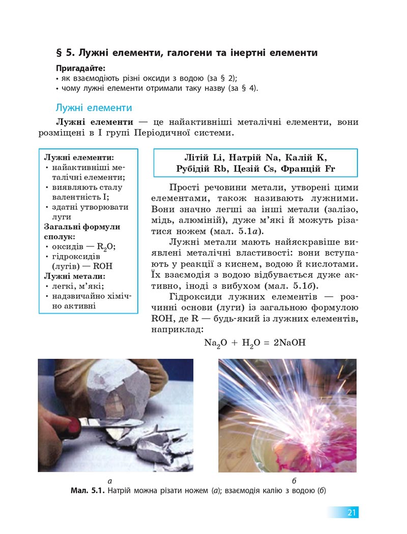 Сторінка 21 - Підручник Хімія 8 клас О.В. Григорович 2021 - скачати онлайн